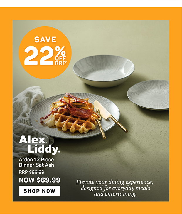 Alex Liddy Arden 12 Piece Dinner Set Ash