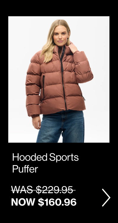 Hooded Sports Puffer Jacket