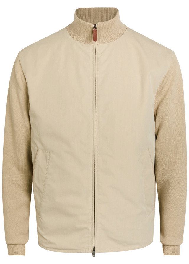 TODS Ribbed-knit and cotton jacket