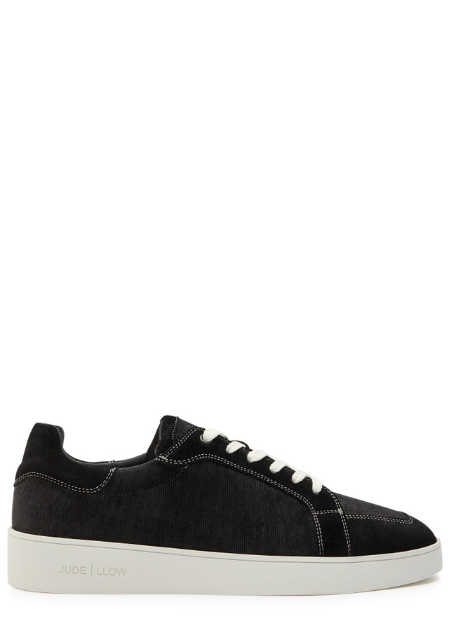 JUDE LLOW Phlipe panelled suede and corduroy sneakers