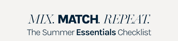 The Summer Essentials Checklist