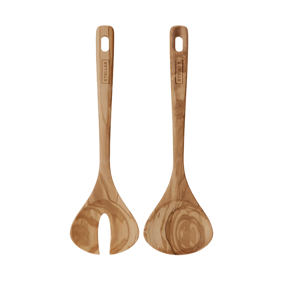 Image of Stellar Olive Wood Salad Server Set