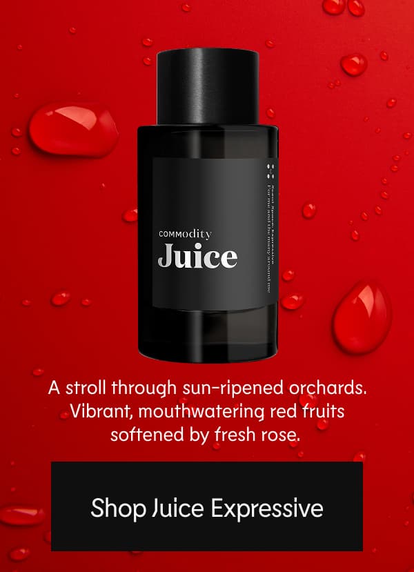 A stroll through sun-ripened orchards. Vibrant, mouthwatering red fruits softened by fresh rose. Shop Juice Expressive