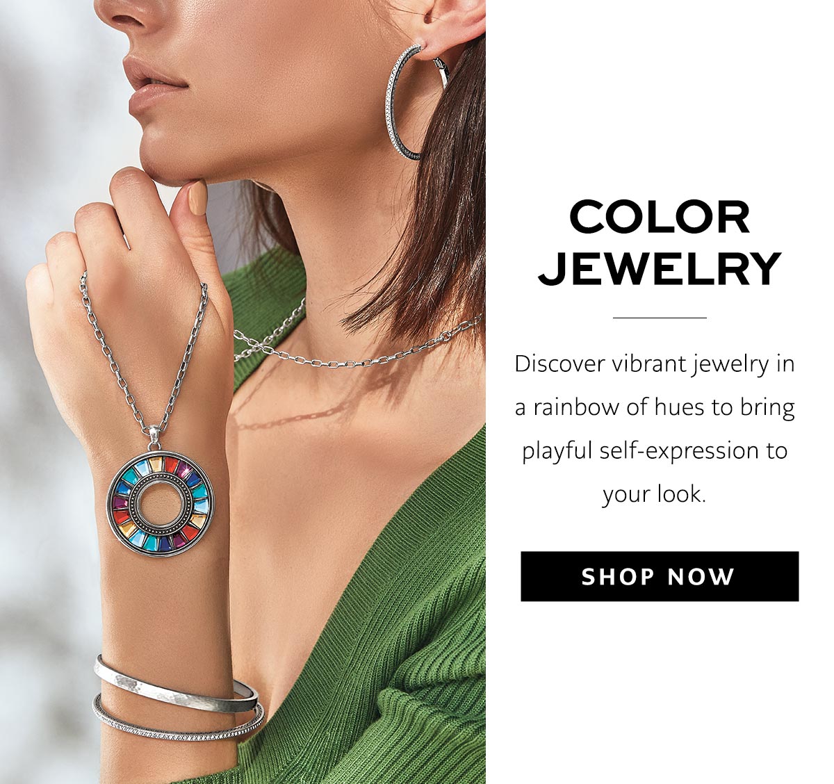 Color Jewelry - Discover vibrant jewelry in a rainbow of hues to bring playful self-expression to your look. - Shop Now
