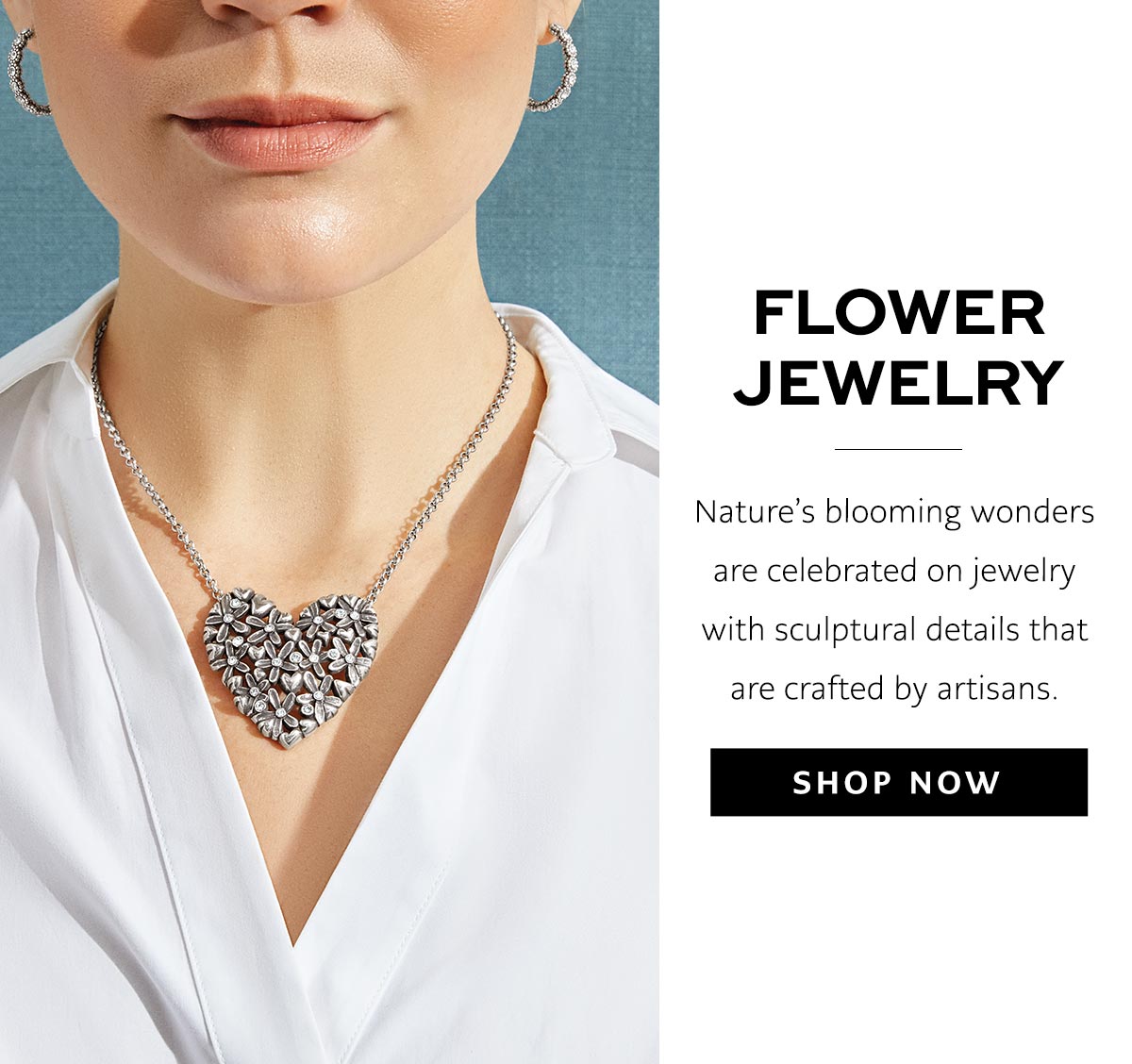 Flower Jewelry - Nature's blooming wonders are celebrated on jewelry with sculptural details that are crafted by artisans. - Shop Now
