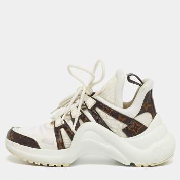 White/Brown Monogram Canvas an