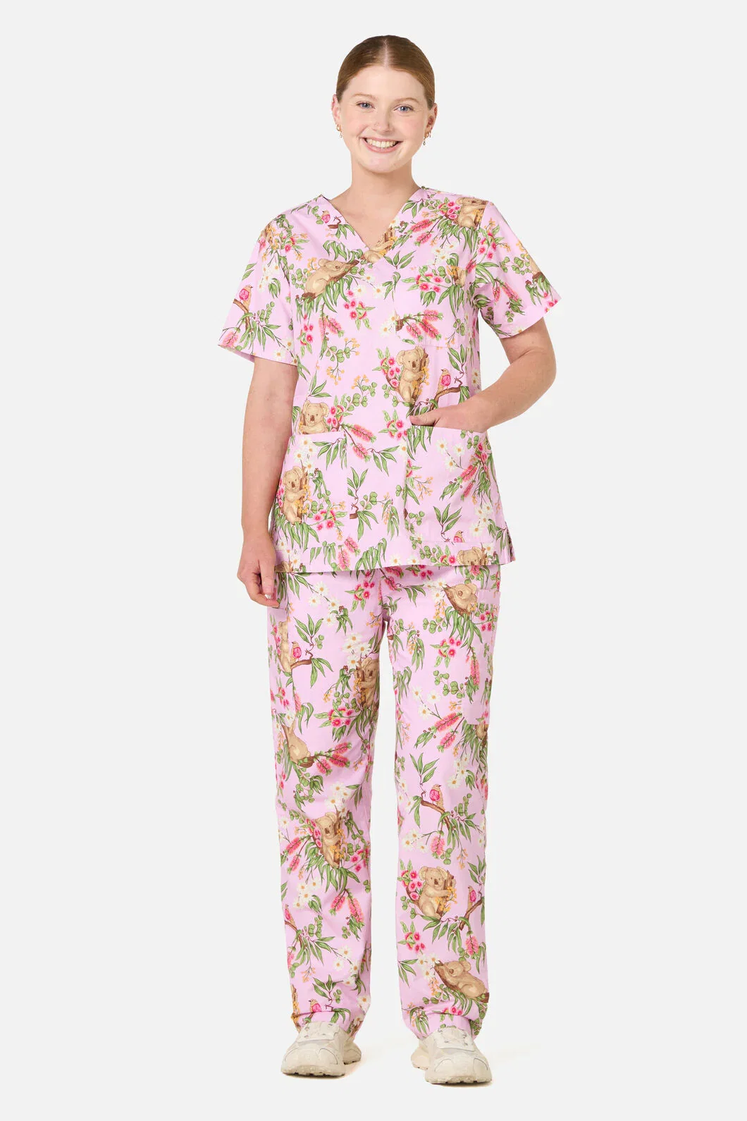 Image of Native Koala scrub set pink