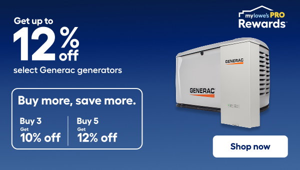 Get up to 12% off select generac generators