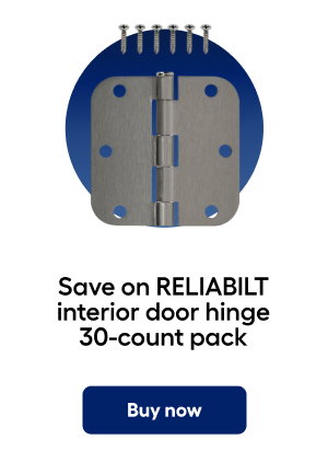Save on RELIABILT interior door hinge 30-count pack