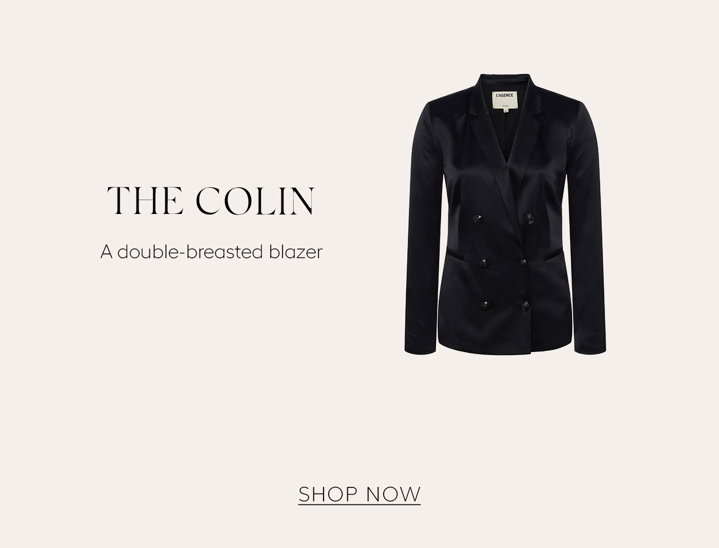 THE COLIN A double-breasted blazer SHOP NOW