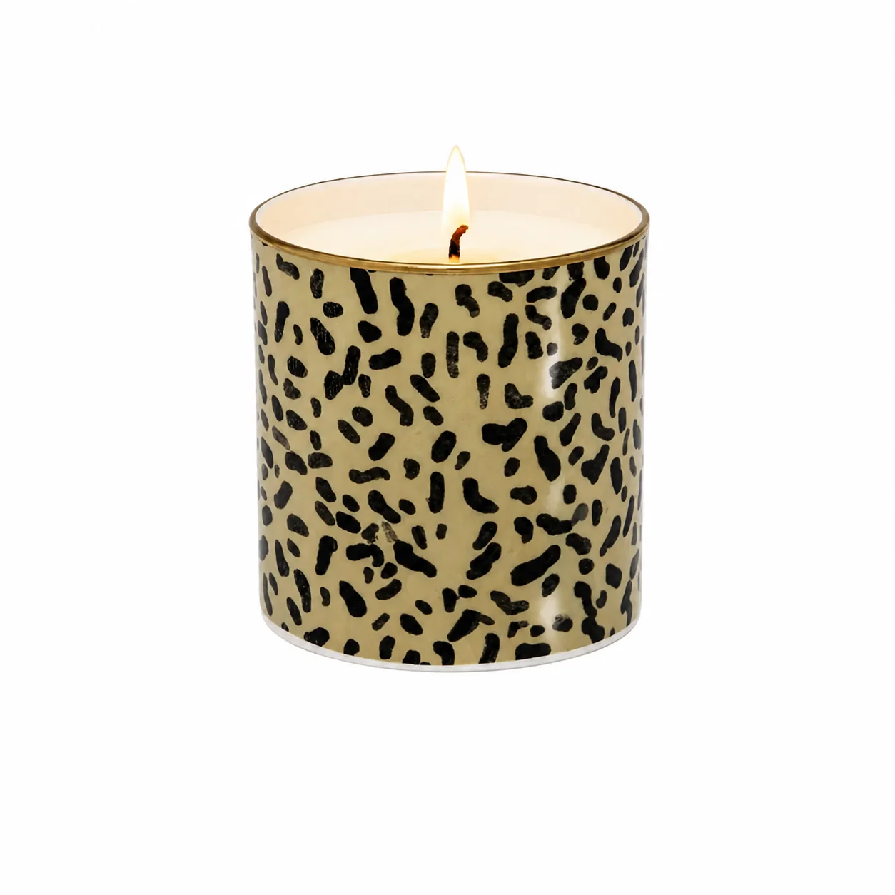 Image of Leopard Fine Bone China Candle – Sandalwood & Vetiver