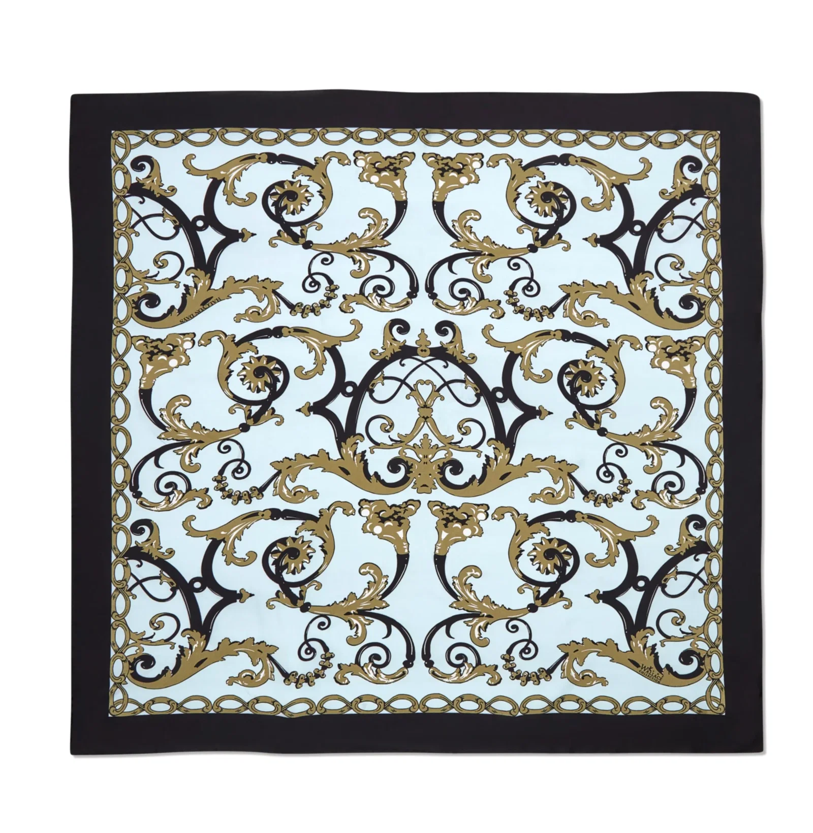 Image of Wallace Ballustrade Forget-Me-Not Silk Scarf