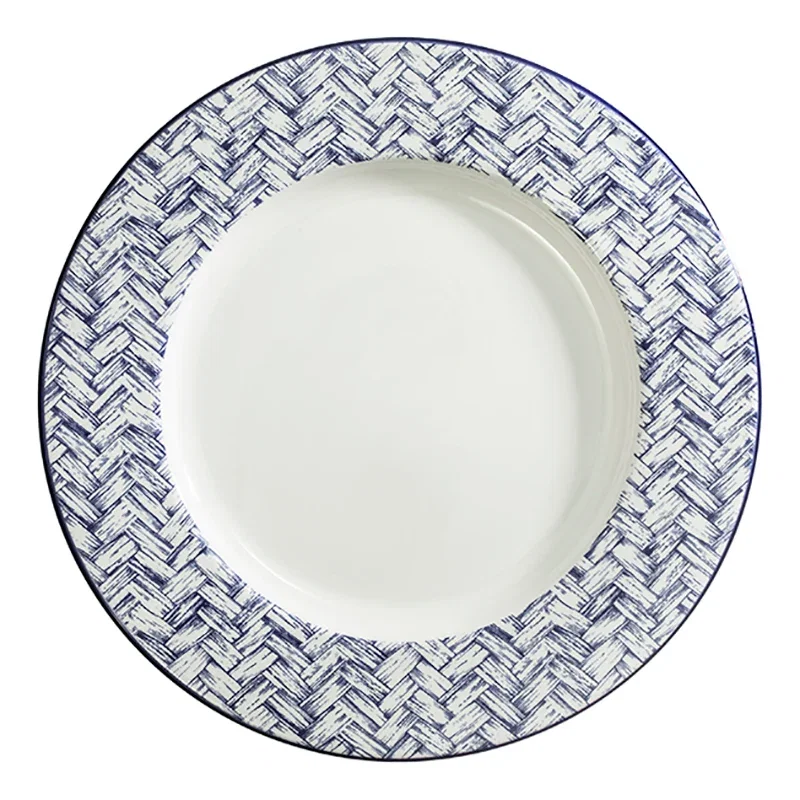Image of Marguerite Basket Weave Blue 10" Plate