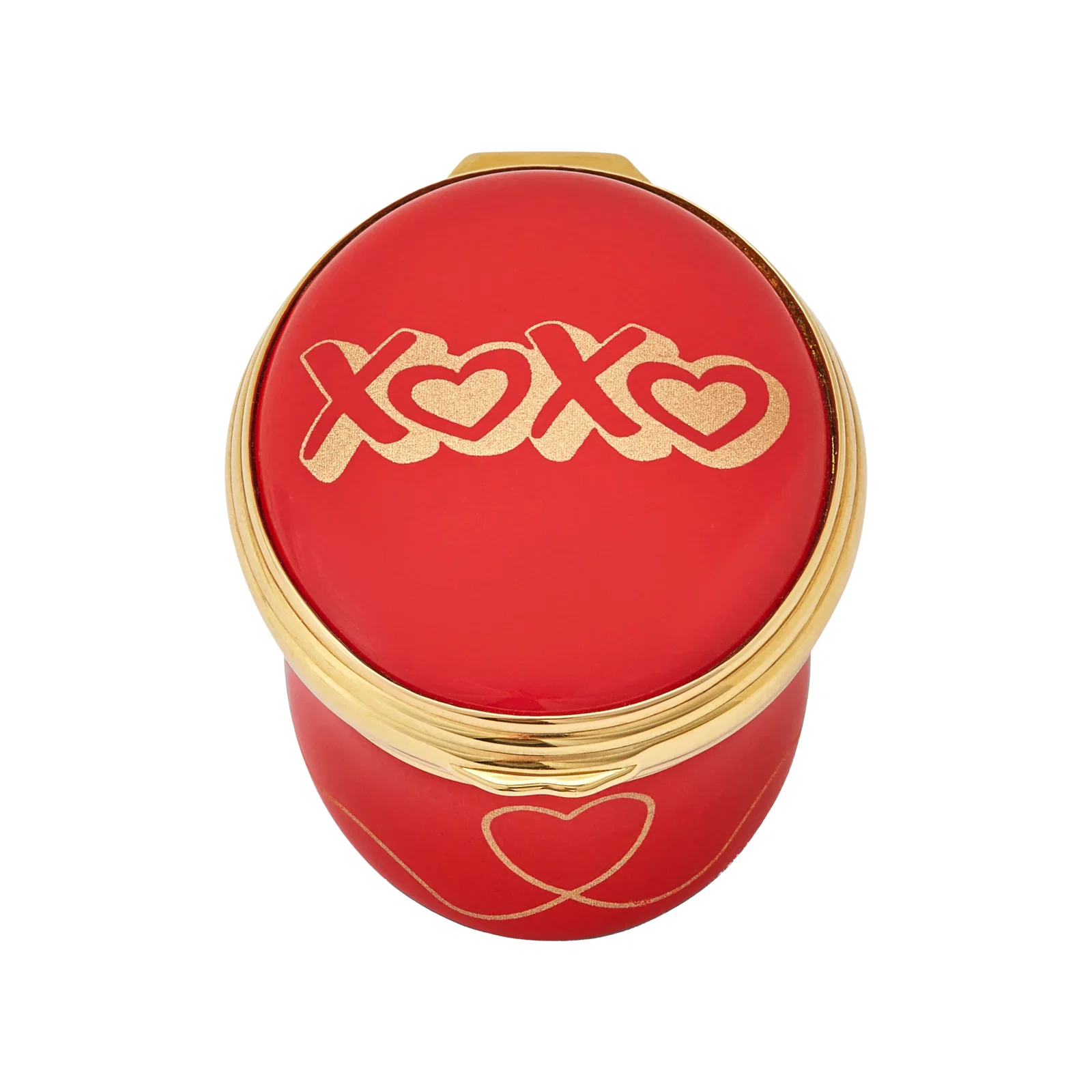 Image of "Hearts & Kisses" Red Enamel Box - Personalised