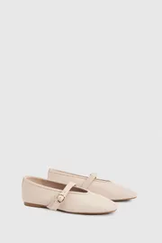 Mia Faux Leather Mary Jane Ballet Flats
