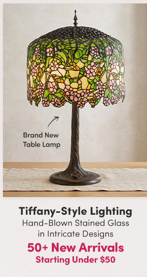 Tiffany-Style Lighting | 50+ New Starting Under $50 | Hand-Blown Stained Glass in Intricate Designs