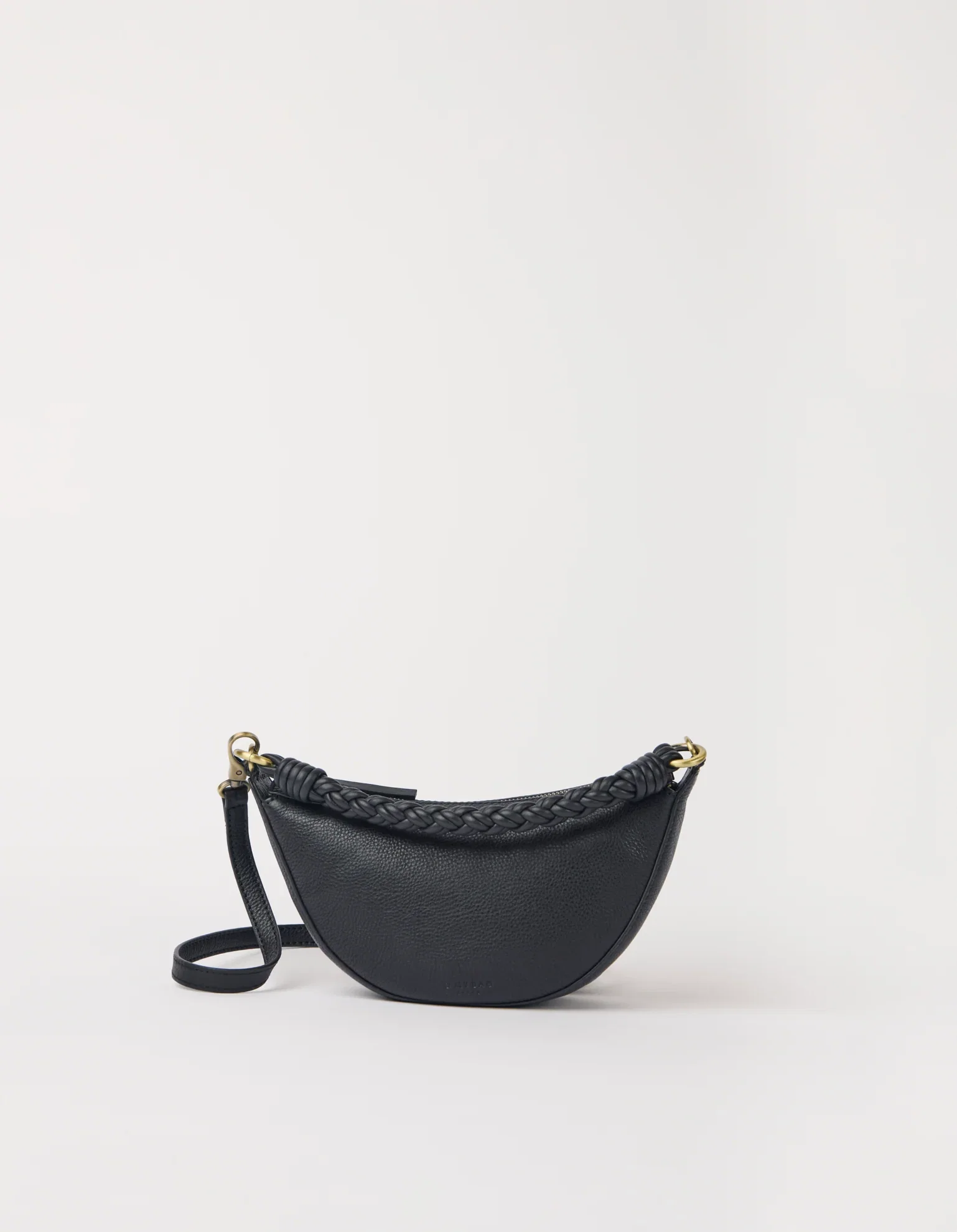 Image of Leo Mini Twisted Handle - Black Soft Grain Leather