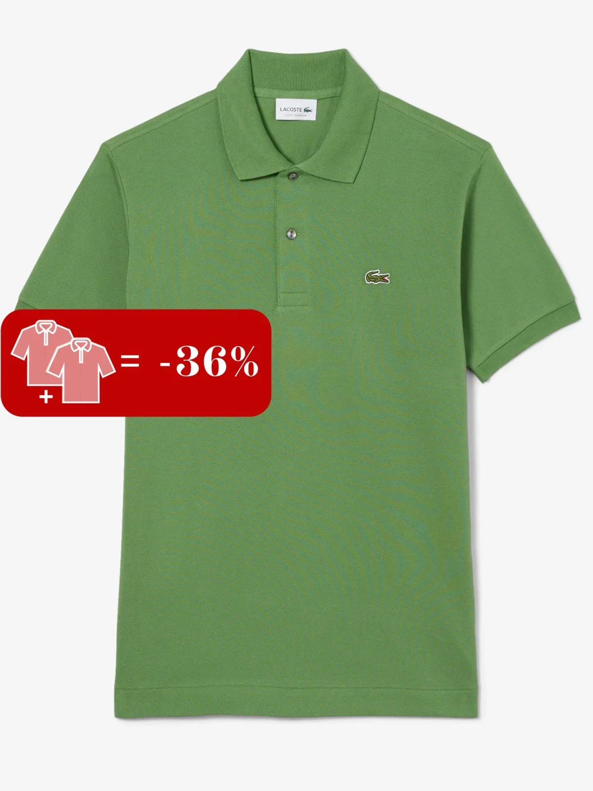 Solid-coloured piqué polo shirt with small crocodile patch, Classic Fit