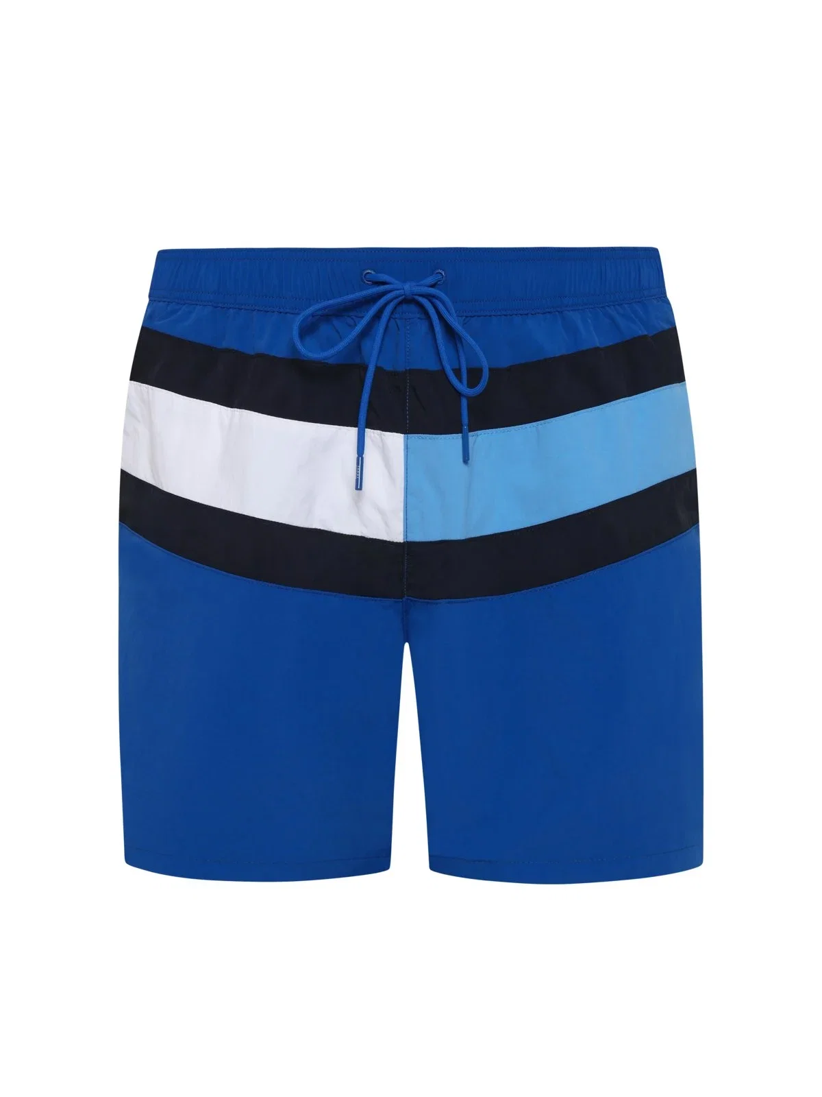 Swim shorts with block pattern