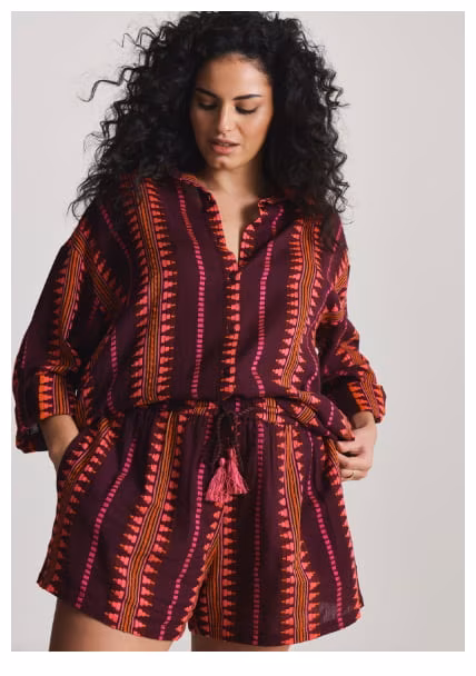 Co-ords in red stripe print