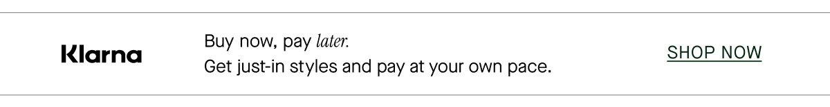 Buy now, pay later with Klarna