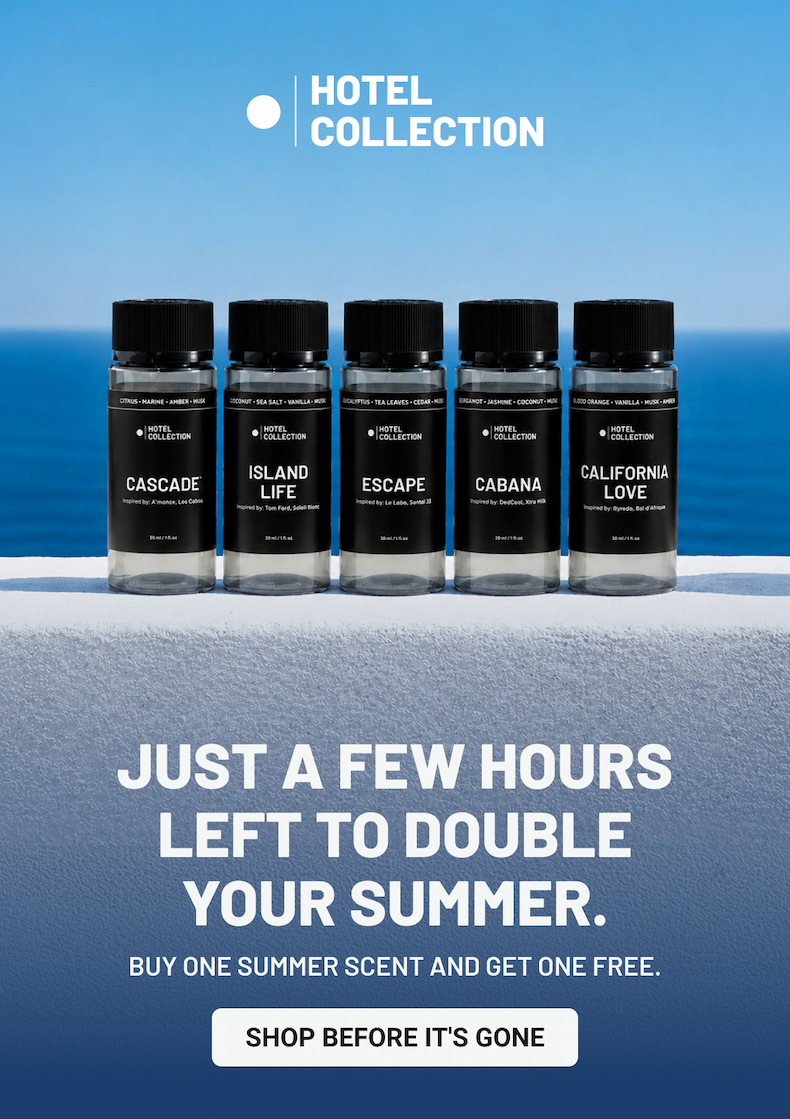 Just a Few Hours Left to Double Your Summer. Buy one summer scent and get one free.