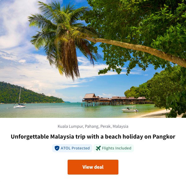 Unforgettable Malaysia trip with a beach holiday on Pangkor