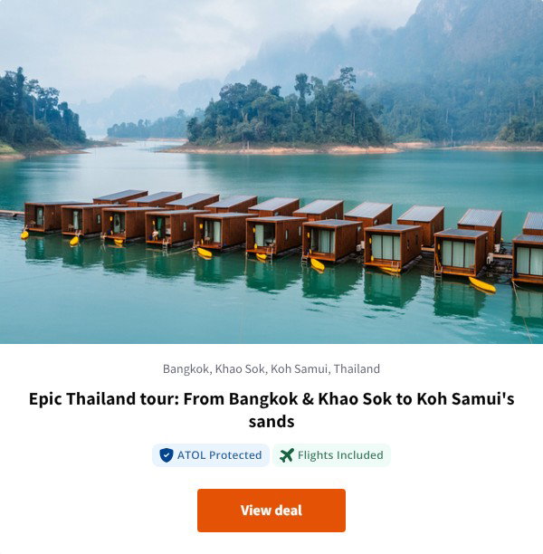 Epic Thailand tour: From Bangkok & Khao Sok to Koh Samui's sands