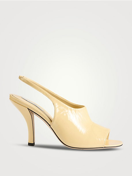 Contour Patent Leather Slingback Pumps