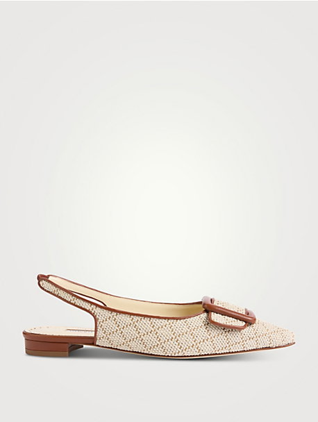 Maylurabi Raffia Slingback Flats