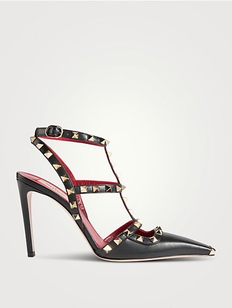 Rockstud Leather Pumps