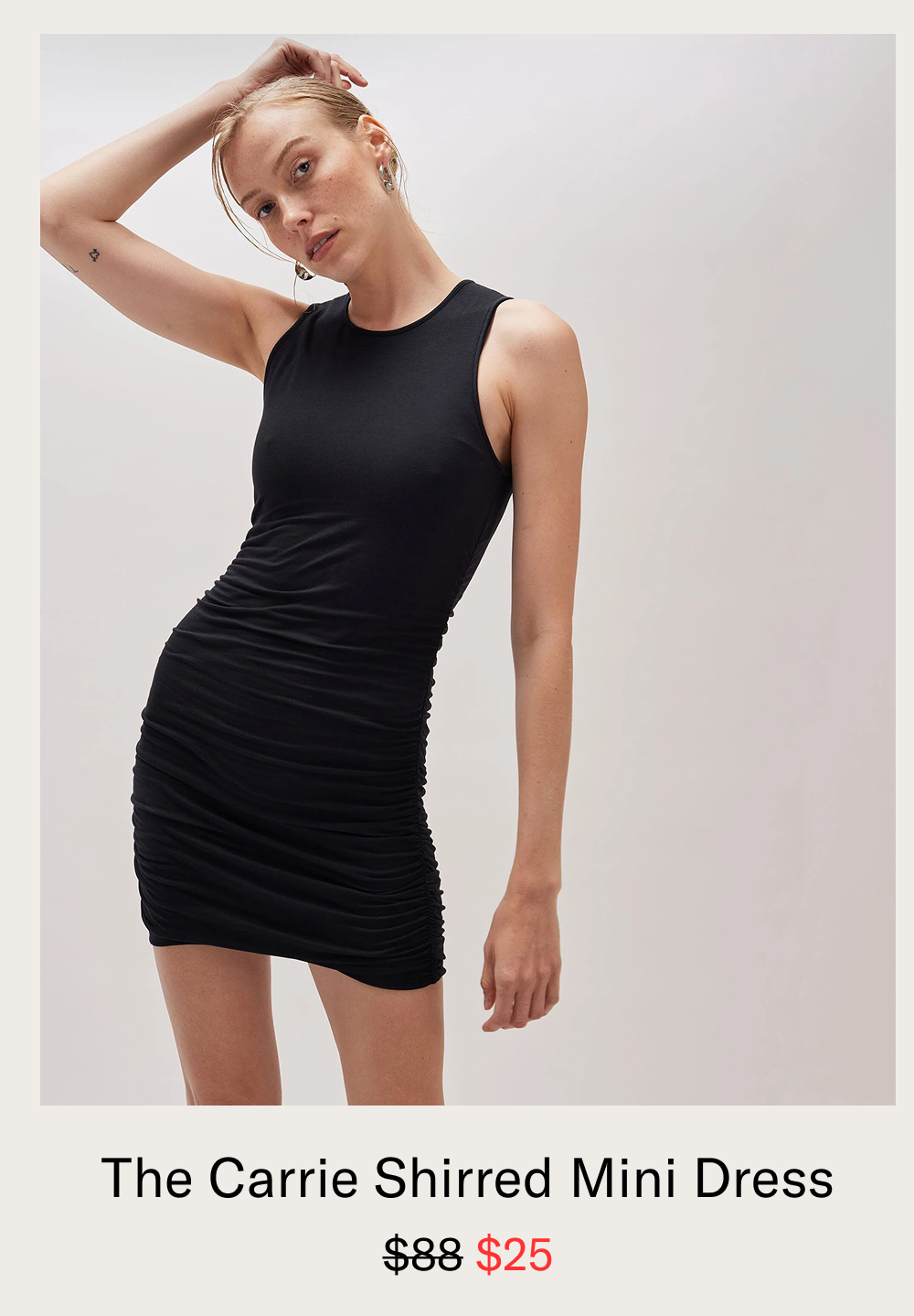 The Carrie Shirred Mini Dress