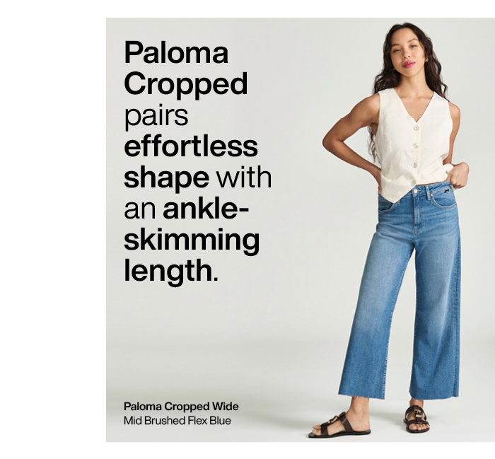 Paloma Cropped pairs effortless shape with an ankle-skimming length.