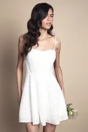 Floral Mini Prom Dress