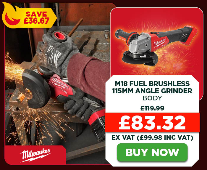 Milwaukee M18 FSAG115X-0 18V FUEL Brushless 115mm Angle Grinder - Body