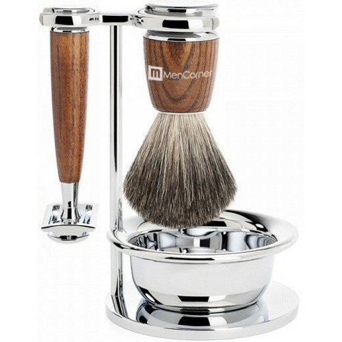 Set De Rasage 4 Pieces - Manche Frêne