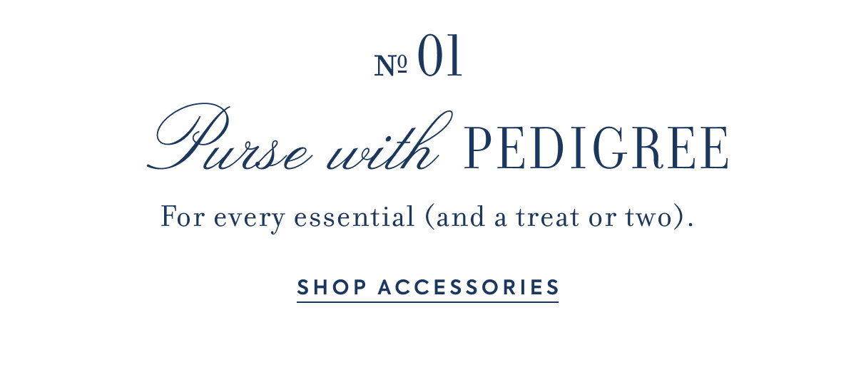 Nº 01 - Purse with PEDIGREE - For every essential (and a treat or two). - SHOP ACCESSORIES