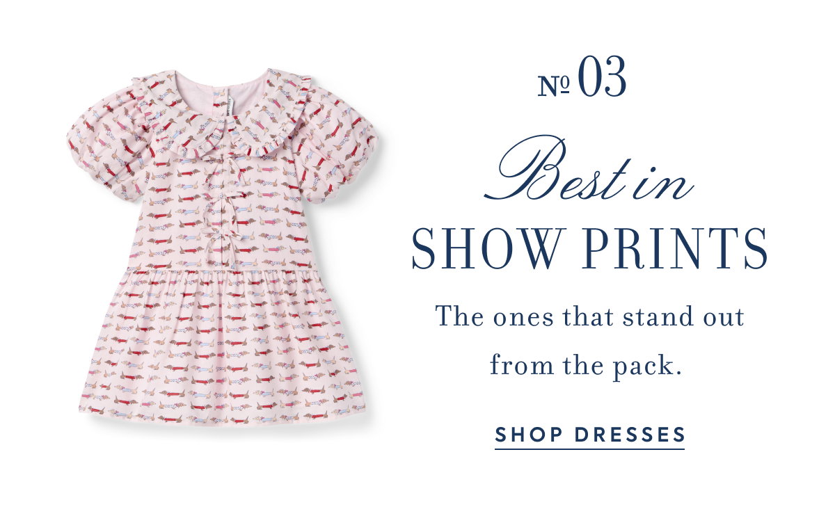 No 03 - Best in - SHOW PRINTS - The ones that stand out from the pack. - SHOP DRESSES
