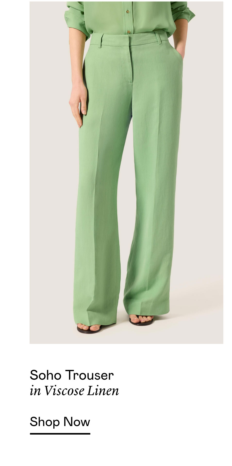 Soho Trouser in Viscose Linen