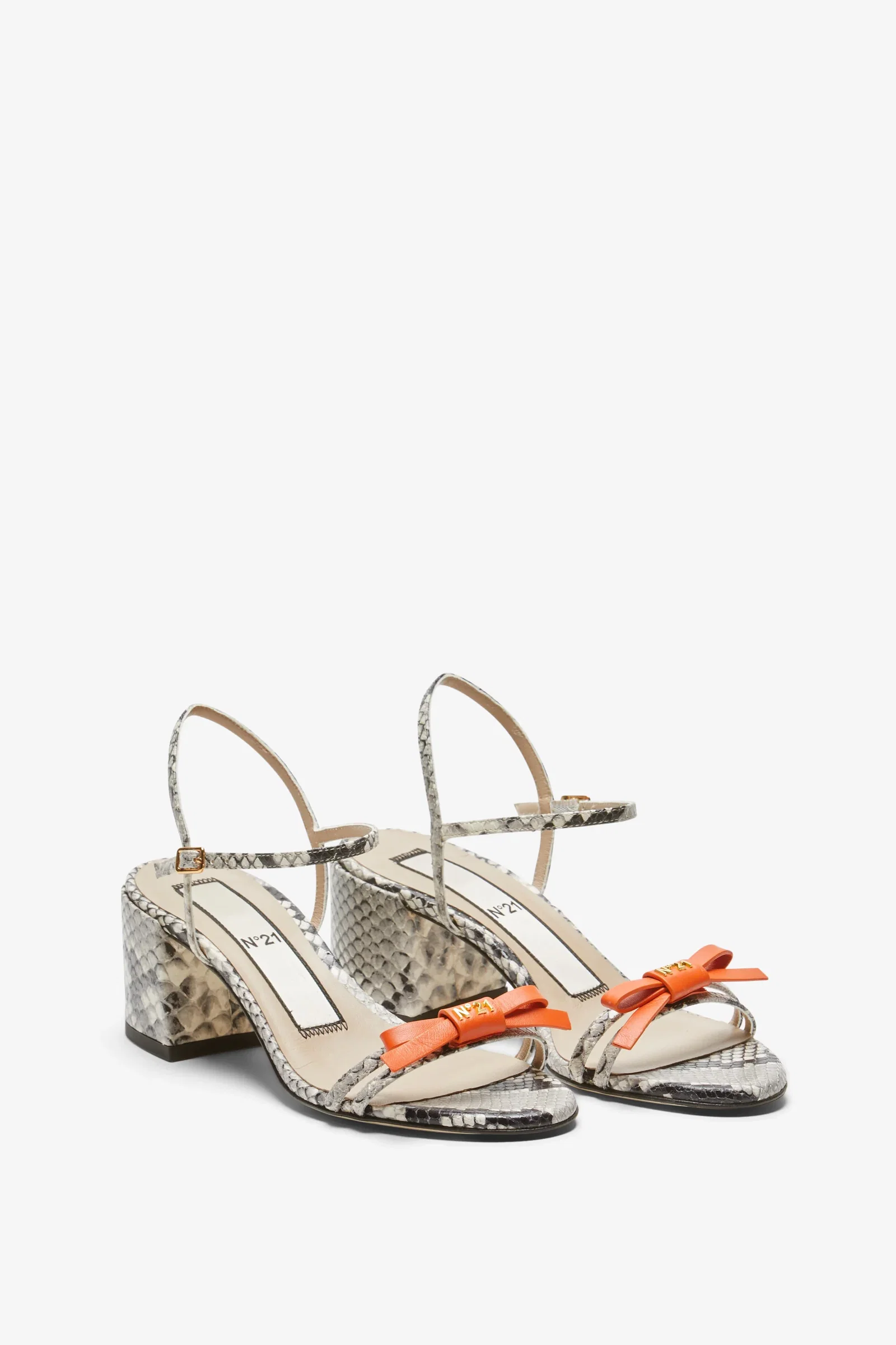 Image of Heeled sandals with bow