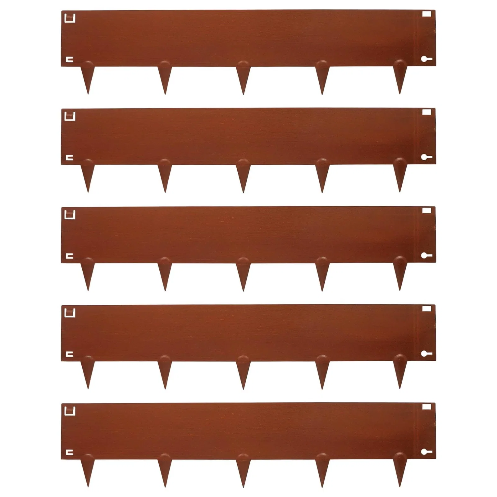 5pc Steel Lawn Edging Set - 5m x 16cm