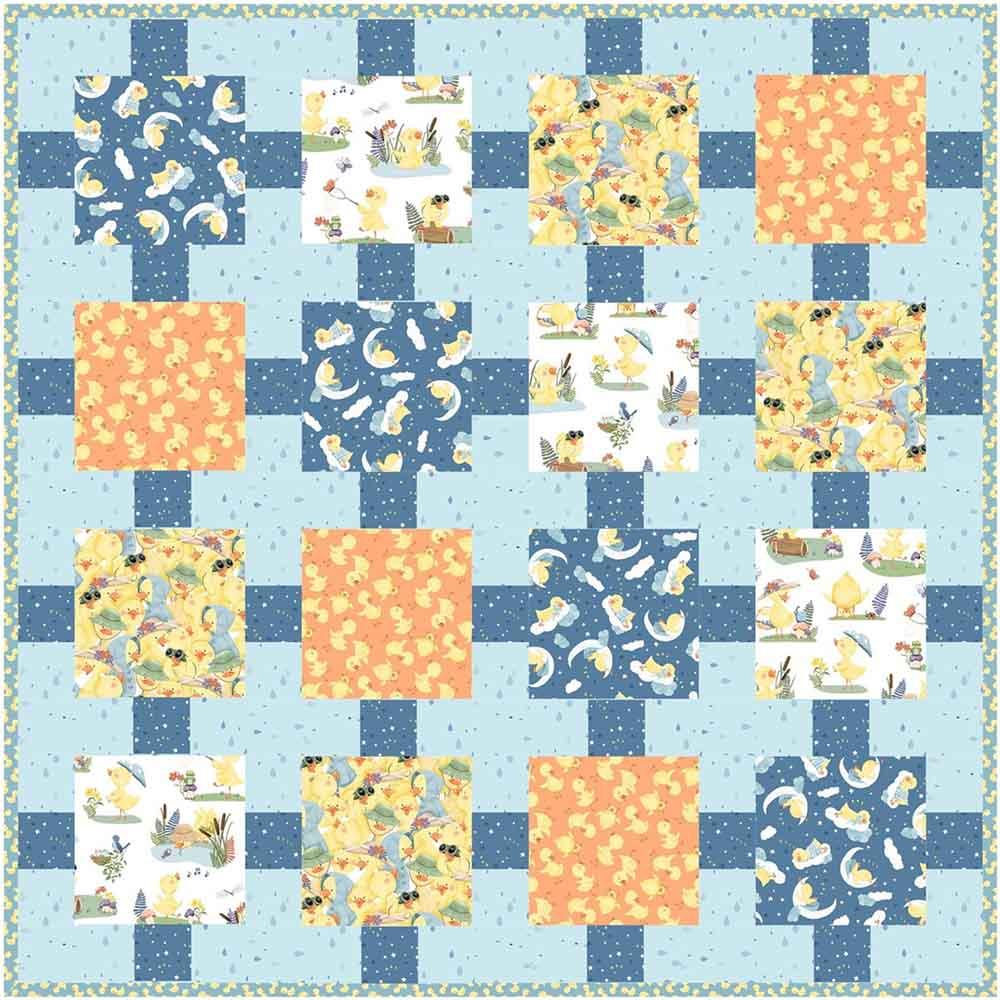 Image of Around The Block - Quilt Kit WITH FREE BOOK PANEL
