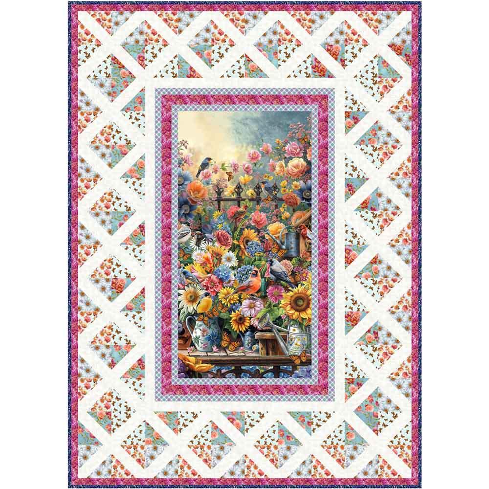 Image of Favorite Company - Panel Quilt Kit WITH FREE TOTE BAG PANEL
