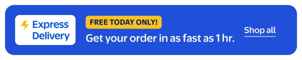 Express Delivery - FREE TODAY ONLY! Get your order in as fast as 1 hr!