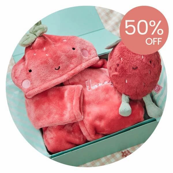 Personalised Strawberry Snuggle & Cuddle Gift Set