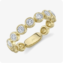 Shy Creation Diamond 5/8ctw. Bezel Fashion Ring in 14k Yellow Gold