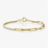 Shy Creation Diamond 1/2ctw. Tennis Bracelet in 14k Yellow Gold
