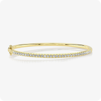 Shy Creation Diamond 3/4ctw. Bangle Bracelet in 14k Yellow Gold
