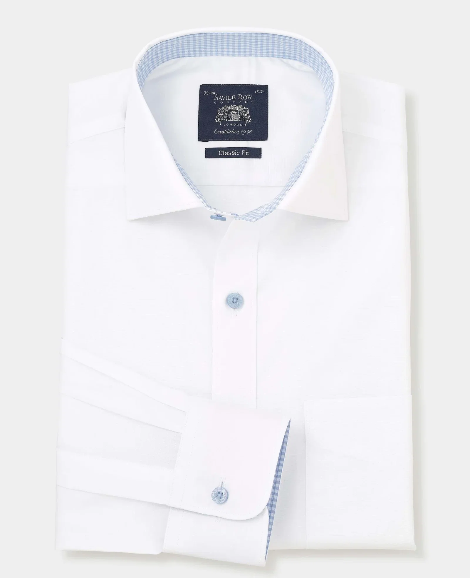 Image of White Cotton Poplin Classic Fit Formal Shirt - Single Cuff