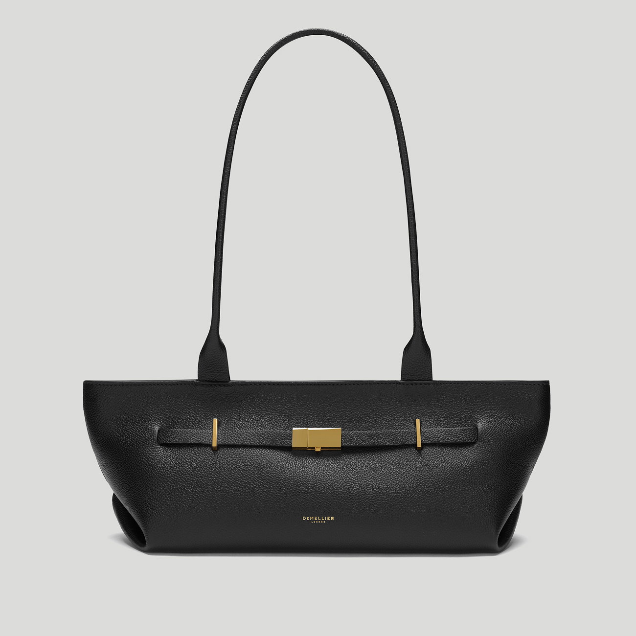 the new york shoulder in black small grain